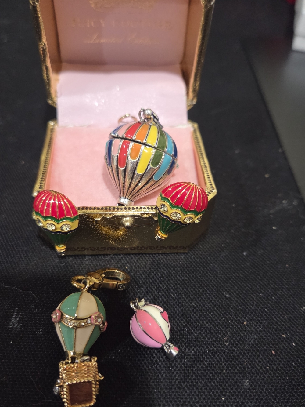 Juicy Couture Multicolor Hot Air Balloon Charm Bracelet Charms